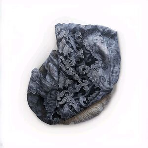 Pretty Persuasions Gray & Black Sheer Lace Rectangle Scarf Silver Long Travel